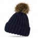 Black Hats For  Ear Fashion NEW Cuff Design Slouchy Pompom Beanie Knitted  eb-31542703